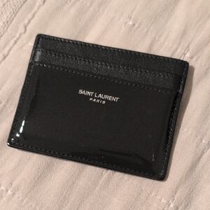 Saint Laurent Glossy Black Card Holder